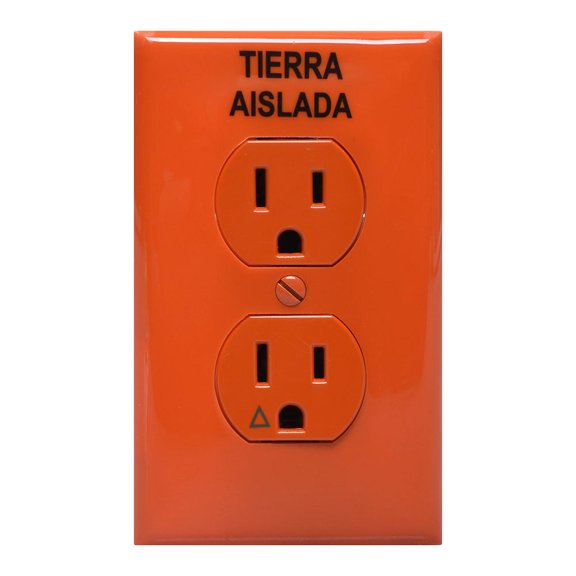 Contacto Tierra Leviton Naranja 125V 15A