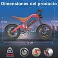 thumbnail image 2 of Bicicleta Eléctrica Honey Whale K6 Pro Rojo, 2 of 8