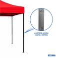 thumbnail image 4 of Carpa Toldo Plegable 3x3 con Paredes  Impermeable y Reforzado Rojo, 4 of 10
