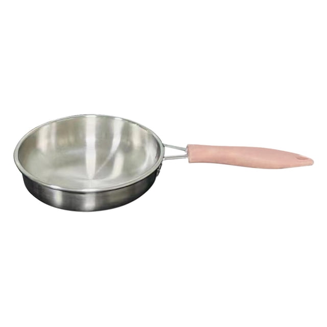 Sartén, olla para sopa, utensilios de cocina multifuncionales, olla antiadherente para leche con tapa Sartén rosa