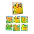 thumbnail image 1 of Rompecabezas de madera de seis caras, juguete de viaje, juguetes interactivos, juguetes de aprendizaje preescolar, regalos. Granja, 1 of 9