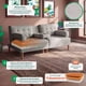 thumbnail image 2 of Sofá Cama Makora Queen Con Memory Foam, Color Gris Claro, Lino Respaldo Reclinable De 3 posiciones., 2 of 8