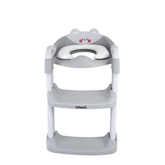 Entrenador de baño Infanti sweet bear con escalera gris