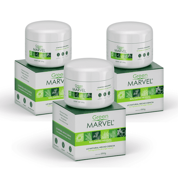 Green Marvel Bálsamo Herbal 3 Pack De 250 Gr
