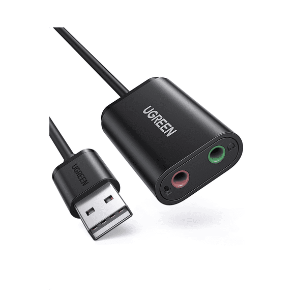 Tarjeta Sonido Ugreen Usb Externa, Audio y Micrófono 3.5mm