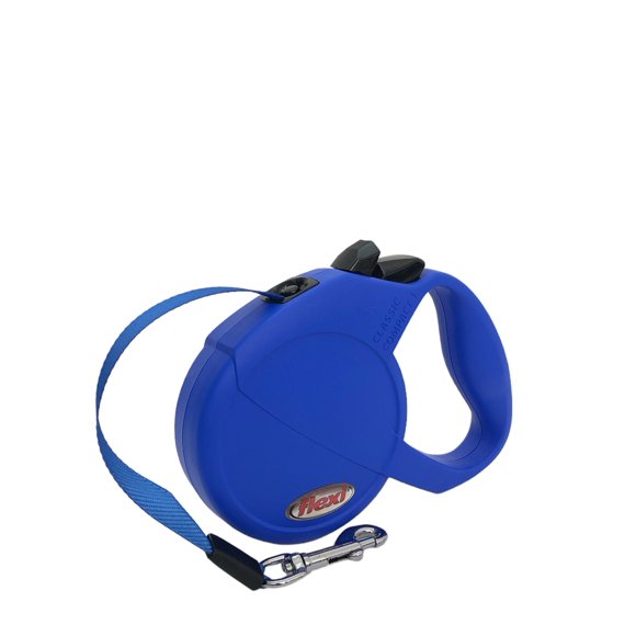 Correa retráctil para perro de hasta 15 kg Flexi classic compact 1 con cinta de 5 metros color azul