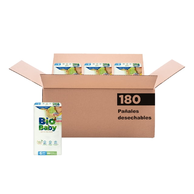 Pañal para Bebé Bio Baby Etapa 6 180 piezas
