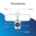 thumbnail image 3 of Cámara de seguridad inteligente para exteriores con reflector, detección de movimiento y bocinas Zkteco, 3 of 5