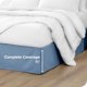 thumbnail image 4 of Faldón de Cama Cepillado Doble Bare Home Colección Premium 1800 Caída de 15 Pulgadas Tamaño Queen Azul Corona, 4 of 5