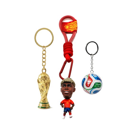 SET 4 LLAVEROS YAMAL BALON COPA MUNDIAL 2026