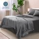 thumbnail image 4 of Manta de cama de felpa Sherpa Bare Home reversible liviana gris con Sherpa gris, 4 of 6