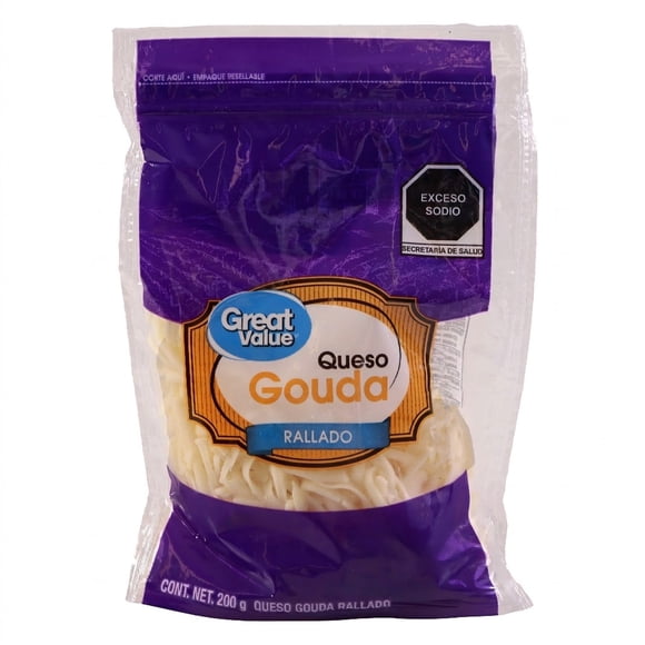 Queso Gouda Great Value Rallado 200 g