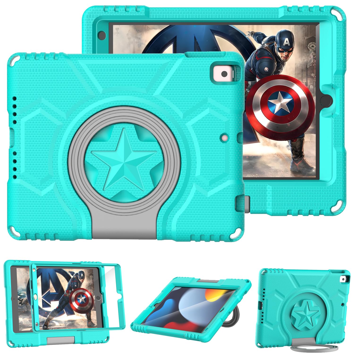 Funda DICEKOO Kids para iPad 10.2 de novena, octava y séptima generación con protector de pantalla