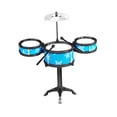 thumbnail image 3 of Batería para niños, juguete de percusión de simulación, educativo 3 pads de batería azules, 3 of 7