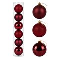 thumbnail image 1 of Esferas para árbol de navidad Artego extra grandes de 15 cm de diámetro paq 6 esferas  Vino Línea SKY 3 diversos acabados navideños Mate, brillantes, cromadas para colgar Christmas ornaments, 1 of 7