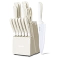 thumbnail image 1 of Juego de Cuchillos de Cocina hecef de 15 Piezas con Recubrimiento Antiadherente - Beige, 1 of 9