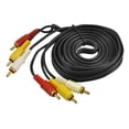thumbnail image 1 of 2,6 m de Audio y vídeo 3 RCA macho a macho Cable AV negro, 1 of 1