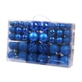thumbnail image 4 of Juego de 100 adornos navideños de bolas de colores para decorar azul, 4 of 9