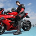 thumbnail image 5 of Zeozoom Botas De Equitación Para Motocicleta, Botas De Cuero Para Mujeres Y Hombres, Protección Antideslizante, Deportes De Carreras (Negro, Hombres Adultos, 11 Numéricos, Sistema De Tallas De Calzado, 5 of 5