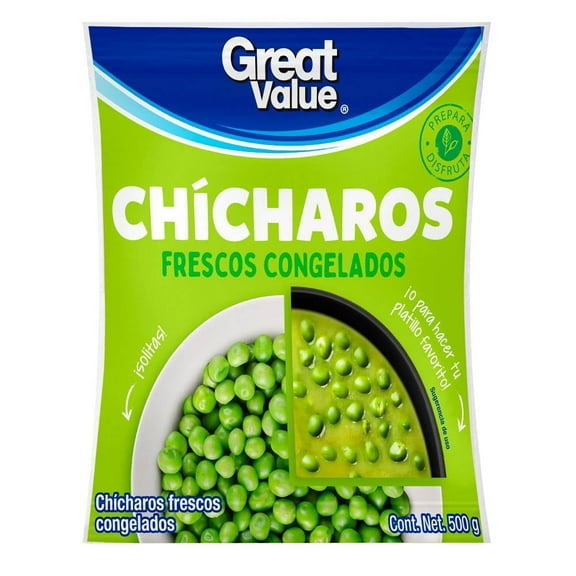 Chícharos Great Value frescos congelados 500 g