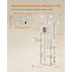 thumbnail image 2 of Feandrea Árbol para Gatos de 206 cm de Altura, Torre de Gatos con 13 Poste, 2 Cuevas, 2 Plataformas, Cesta, Pompón, Hamaca, Blanco Crema, 2 of 4