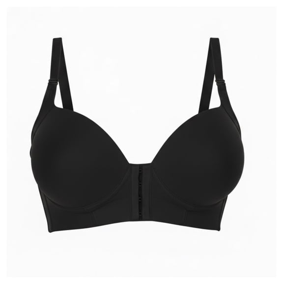 Brassier BrasJade para Dama, Con Soporte Lateral Copa Ancha, Negro Talla 36B