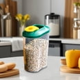 thumbnail image 5 of Dry Food Storage Container | Airtight PET Plastic | Moisture-Proof Stackable Design | 1000ml 1500ml Sizes | Transparent Jar for Grains Rice Beans Pasta Cereal Oats Flour Snacks | 1 Pack | Freezer Safe, 5 of 5