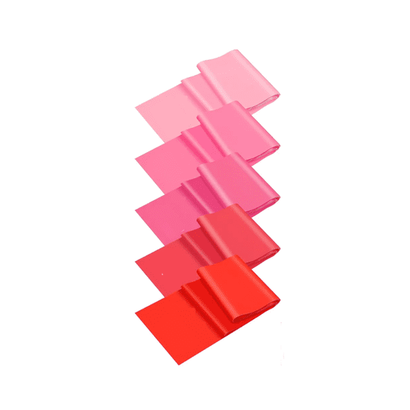 Bandas Elásticas De Resistencia Ejercicio Fitness Yoga 6 Pcs Malubero rojo rosa