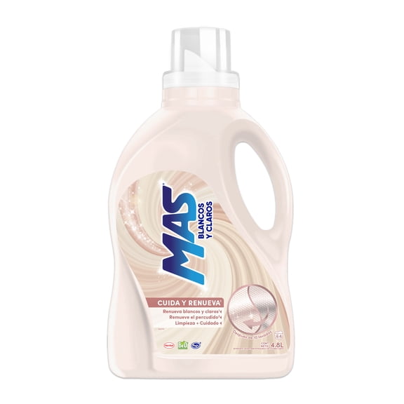 Detergente líquido MAS Blancos y Claros 4.8L
