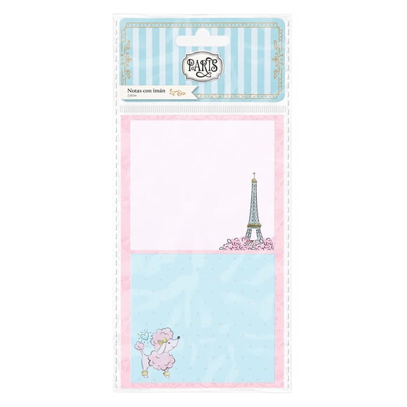Notas con Imán Prichos París de Papel Adhesivo e Imán Multicolor 2 Piezas