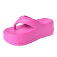 thumbnail image 4 of Sandalias de plataforma de verano para mujer, zapatos de mujer, decoración, grosor 7 cm, EVA rosa rojo medio, 4 of 9