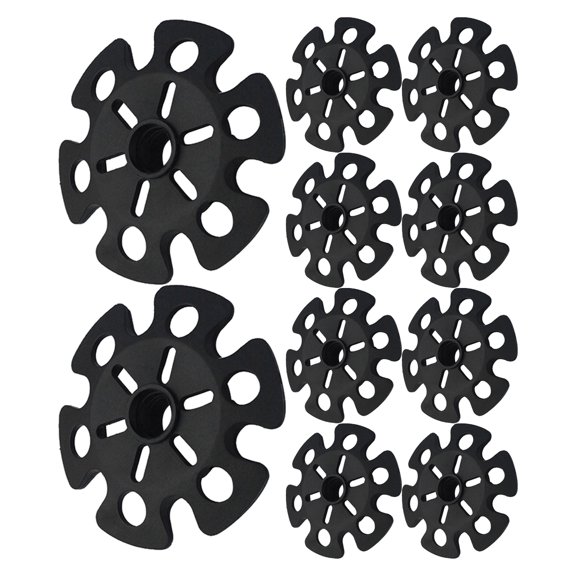 COOPHYA 10Ud Tapas De Para Bastones Con Soporte Contra Barro Y Nieve Color Negro