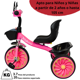 thumbnail image 5 of Triciclo para Niños Torreta con Luz y Sonido Ruedas de Eva Apto a partir de 2 Años Soporta hasta 20 kg - Rosa, 5 of 6