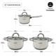 thumbnail image 3 of Bateria de Cocina Kaiserhoff-Queen Sense Acero Inoxidable Antiadherente Set 12 Piezas Plateado, 3 of 6