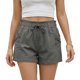 thumbnail image 1 of Short Casual de Mujer Con Cordón Ajustable y Bolsillos gris Chico, 1 of 5