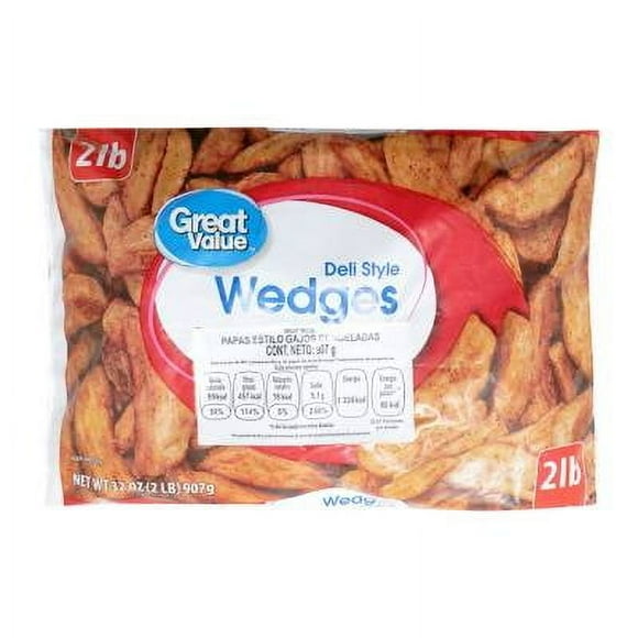 Papas estilo gajos Great Value congeladas 907 g