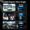 thumbnail image 2 of Cámara de Tablero de 3 Canales para Automóvil, Cámara de Automóvil HD 1080P Delantera Trasera, Visión , Gran Angular de 170 °, Grabación en Bucle, 2 of 10