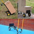 thumbnail image 3 of Yeshouse Carretilla de mano convertible de 4 ruedas, plataforma 2 en 1 con neumáticos sólidos, funciona como carretilla de 2 o 4 ruedas para almacén y jardín, 3 of 7