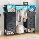 thumbnail image 2 of Closet Ropero 10 Cajones Y Led Mueble Para Ropa Organizador, 120x40x130cm, Negro, 2 of 6