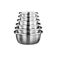 thumbnail image 1 of Juego De 6 Tazones Bowl De Acero Inoxidable Para Mezclar Plata, 1 of 4