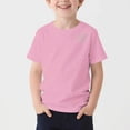 thumbnail image 3 of Camisetas de Cuello Redondo para Niñas - Camisetas de Manga Corta con Corazón de Pedrería, Tops Ligeros Casuales de Verano Rosas 9 Años, 3 of 8