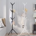 thumbnail image 1 of Perchero metálico triangular | Soporte de suelo que ahorra espacio para ropa, gorras, bolsas | Montaje fácil y desmontable | Organizador moderno resistente para entrada, dormitorio, salón | Diseño, 1 of 9