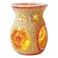 thumbnail image 3 of Advancent Quemador de cera aromática, quemador de aceite de vidrio brillante, atmósfera única hecha a mano, difusor de fragancia ligero, Iluminación y accesorios Naranja, 3 of 6