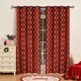thumbnail image 1 of 1 Cortina Navideña Estampada Perforada para Sala de Estar, Cortinas Opacas, Decoración Navideña de 53 X 84 Pulgadas., 1 of 7