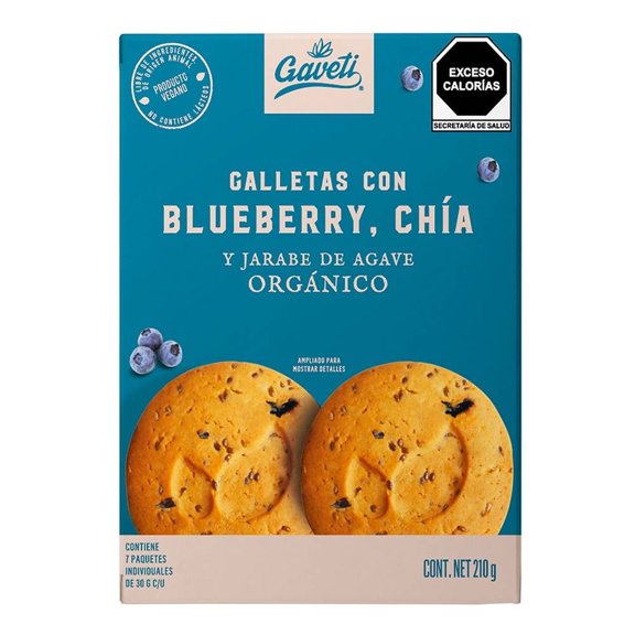 Galletas Gaveti blueberry y chía 210 g