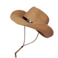 thumbnail image 1 of Xiao Hua Sombrero de paja de ala ancha para hombre, para playa, verano, plegable, con borde suave, 1 unidad (caqui), 1 of 5