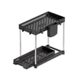 thumbnail image 2 of Gabinete de cocina estante colgante, estante de armario de cocina, estante de almacenamiento de cocina de 2 niveles, estante de cocina plegable, metal, dise?o de 2 niveles, para cocina, 2 of 8