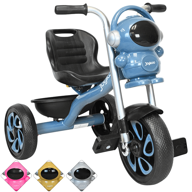 Triciclo para Niños Astronauta con Luz Sonido Ruedas de Eva y Canasta Trasera Apto a partir de 2 Años Soporta hasta 20 kg - Azul