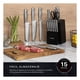 thumbnail image 4 of Juego de Cuchillos de Cocina COOKIFY 15 Piezas. Acero Inoxidable con Base Organizadora, Tijeras y Afilador .Color Negro/Plateado, 4 of 6