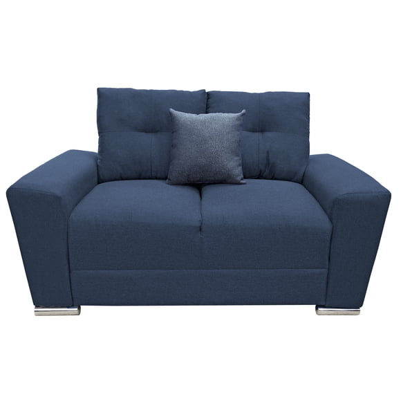 Love seat El Bazar Store Suecia Lino Azul marino 2 plazas, Modular, Moderno, Sala, Sofa
